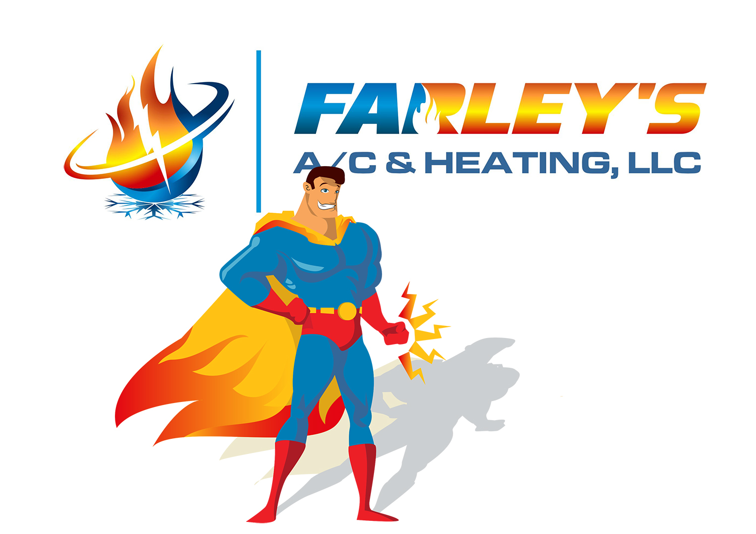 Mascot Design by nanocb72 for Farley's A/C & Heating, LLC | Design #20151155