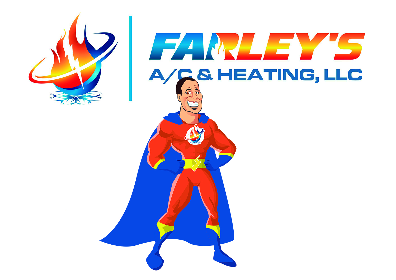 Mascot Design by nanocb72 for Farley's A/C & Heating, LLC | Design #20193505