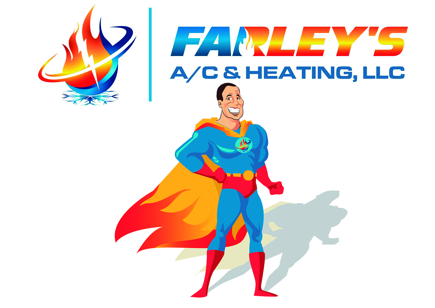Mascot Design by nanocb72 for Farley's A/C & Heating, LLC | Design #20193547