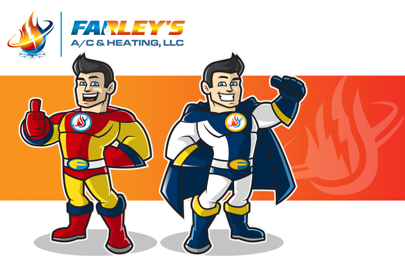 Maskottchen-Design von Killer Panda für Farley's A/C & Heating, LLC | Design #20344126