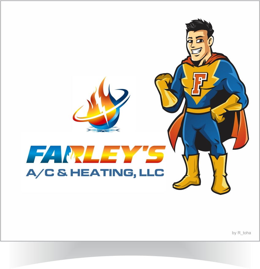 Mascot Design by r-toha for Farley's A/C & Heating, LLC | Design #20206574