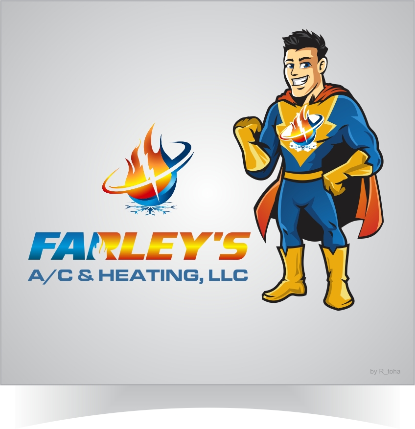 Mascot Design by r-toha for Farley's A/C & Heating, LLC | Design #20250944