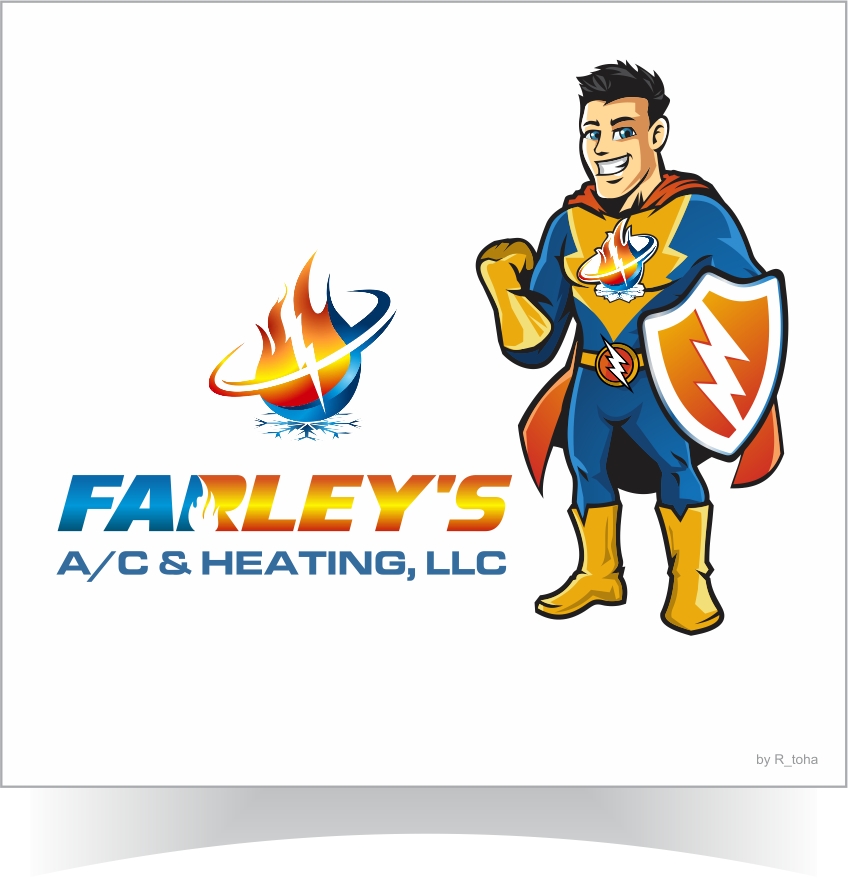 Mascot Design by r-toha for Farley's A/C & Heating, LLC | Design #20333338
