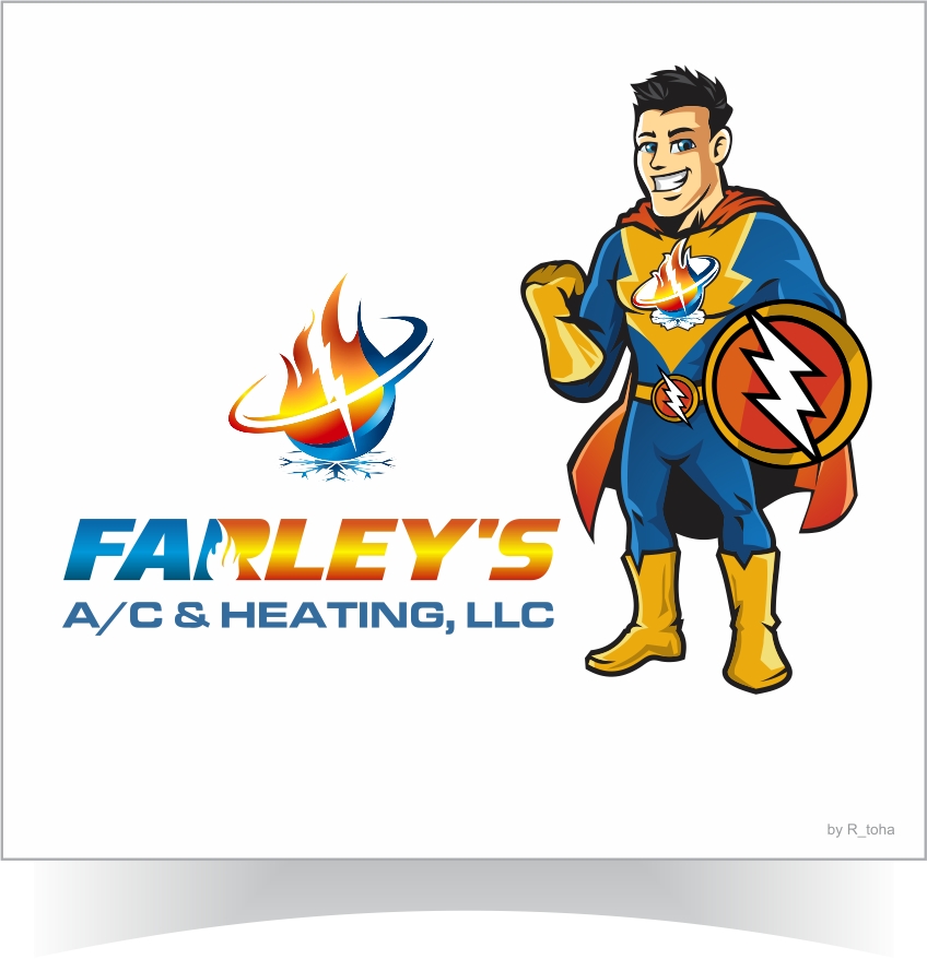 Mascot Design by r-toha for Farley's A/C & Heating, LLC | Design #20333340