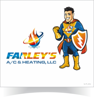 Mascot Design by r-toha for Farley's A/C & Heating, LLC | Design: #20344702