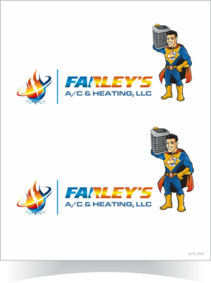 Mascot Design by r-toha for Farley's A/C & Heating, LLC | Design: #20633347