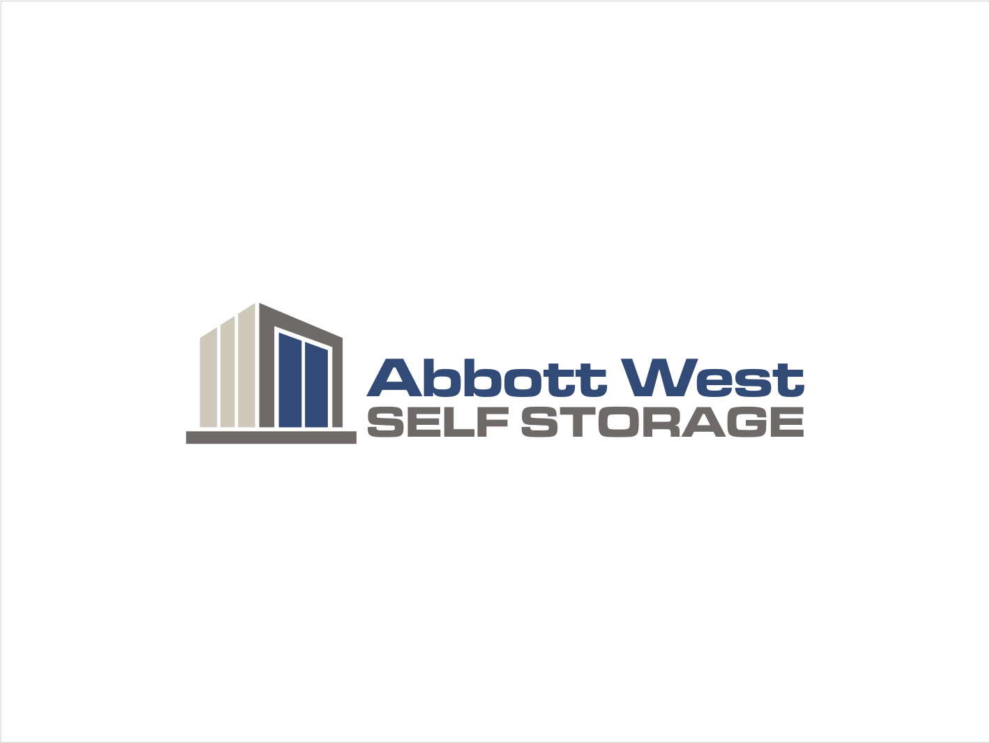 Elegant Playful Self Storage Logo Design For Abbott West Logo Design By Lnkstudio For Absolute Storage Mangement 20188568