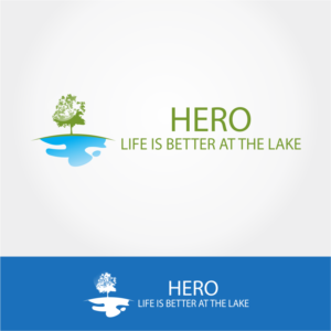 “Hero”- be the hero of your story. Alternately, “life is better at the lake” | Logo Design by MASH Std