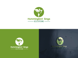 Hummingbird Sings - Eco Store | Logo and Business Card Design by Slant Line Media