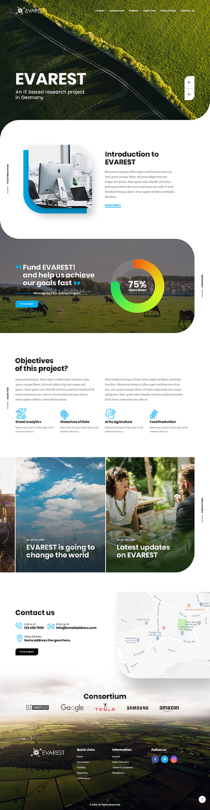 Create a website design for our IT research project EVAREST | Diseño Web por nzdesigners