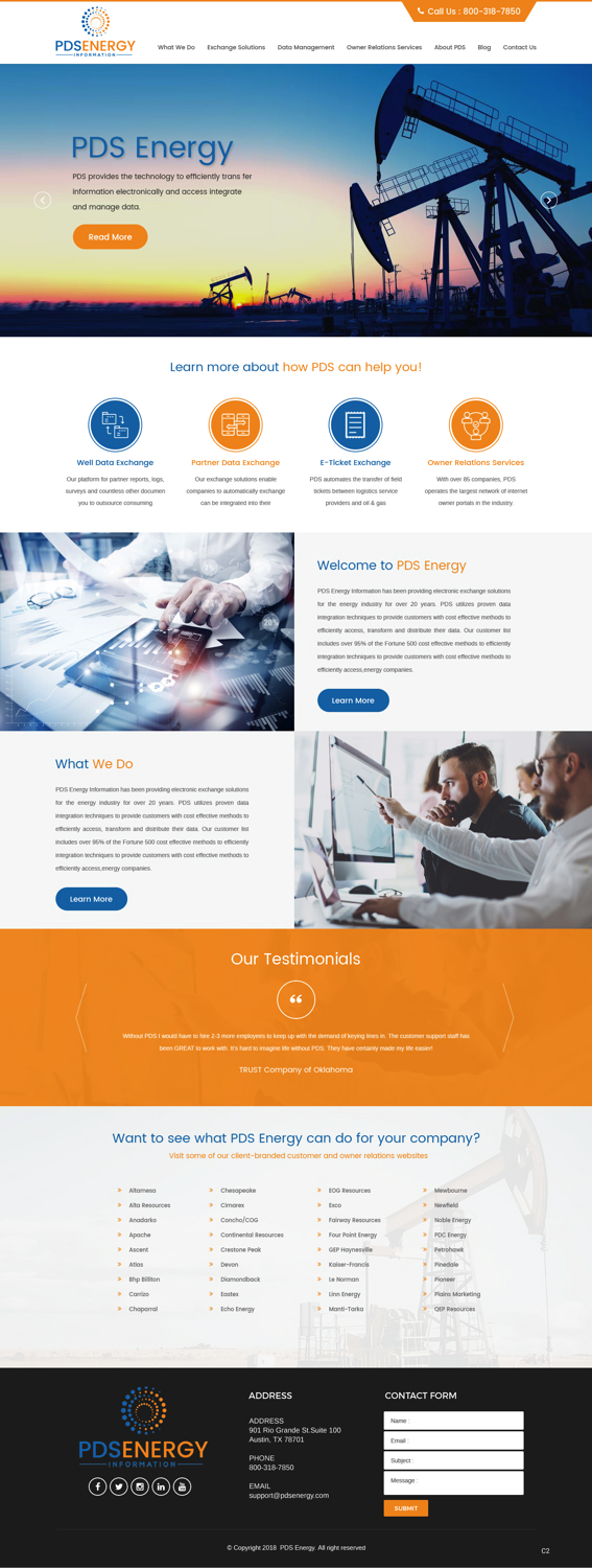 Web Design by pb for PDS Energy | Design #20178494