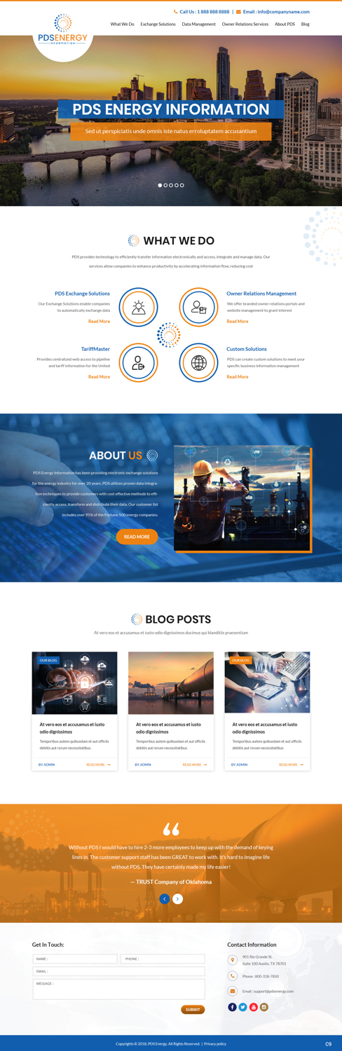 Web Design by pb for PDS Energy | Design #20178496