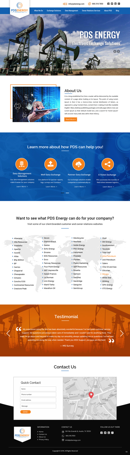 Web Design by pb for PDS Energy | Design #20178497