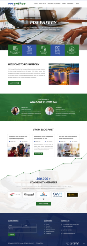 Web Design by pb for PDS Energy | Design: #20178498