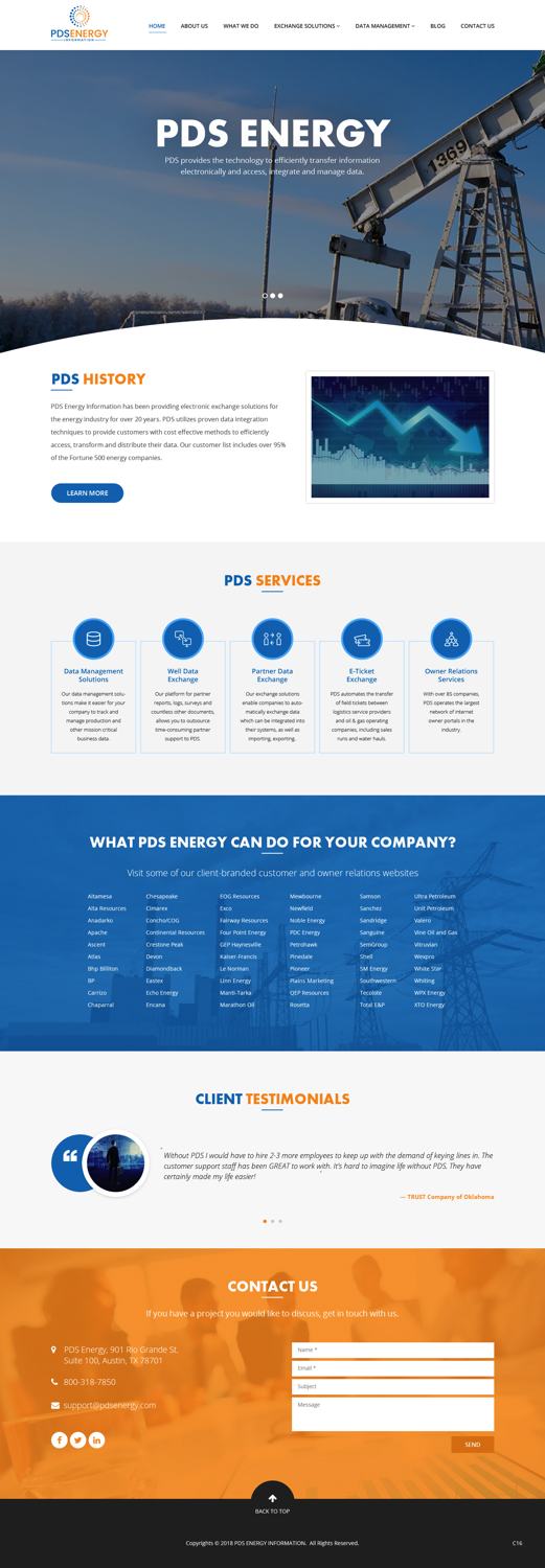 Web Design by pb for PDS Energy | Design #20178508