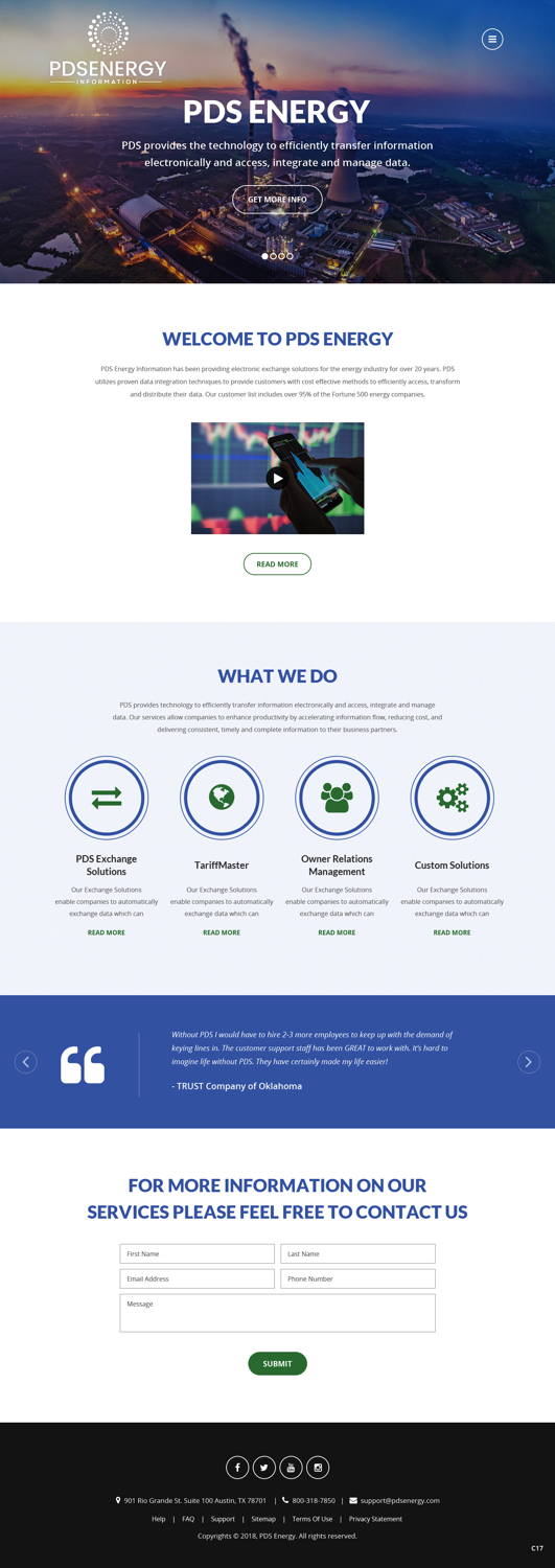 Web Design by pb for PDS Energy | Design #20178510