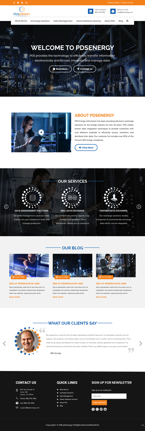 Web Design by pb for PDS Energy | Design #20178520