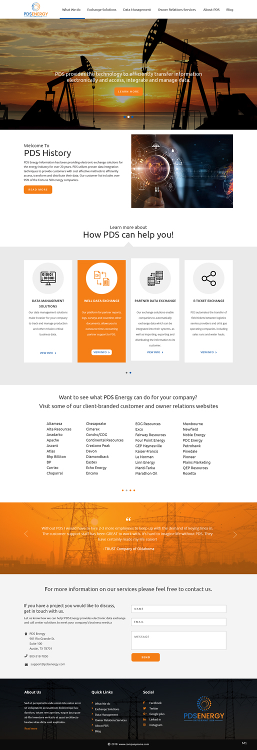 Web Design by pb for PDS Energy | Design #20178521