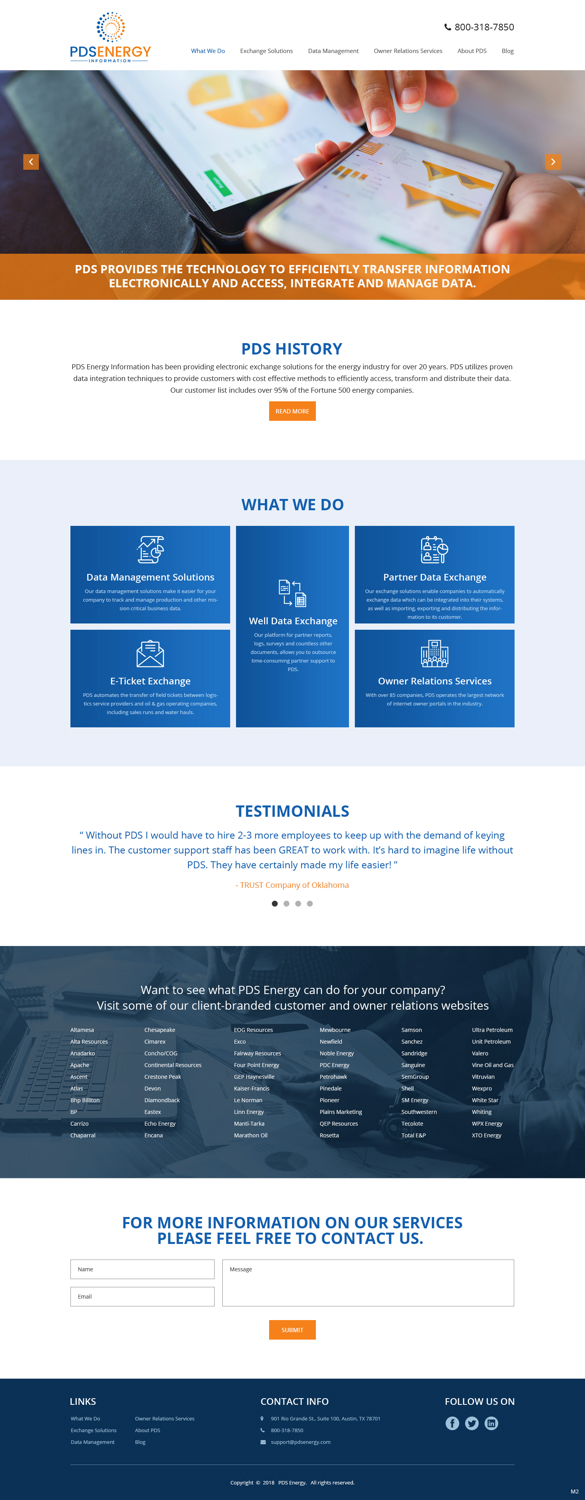 Web Design by pb for PDS Energy | Design #20178522