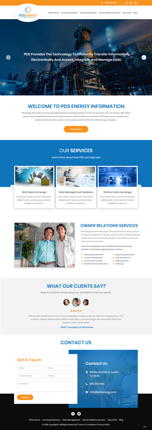 Web Design by pb for PDS Energy | Design #20178523