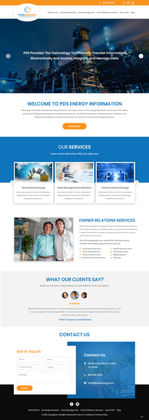 Web Design by pb for PDS Energy | Design: #20178523