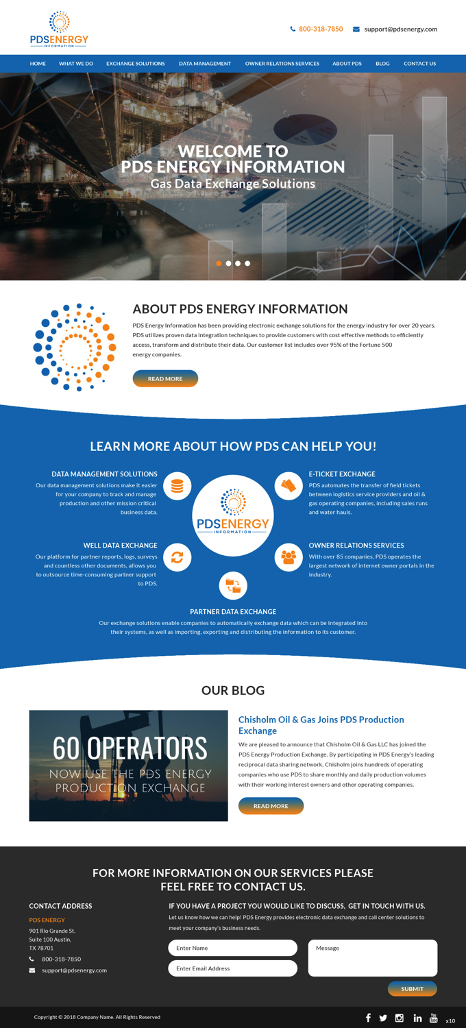 Web Design by pb for PDS Energy | Design #20178524
