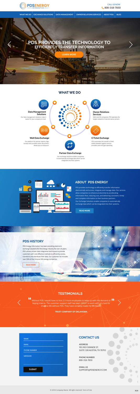 Web Design by pb for PDS Energy | Design #20178527