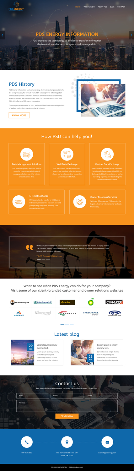 Web Design by rightway for PDS Energy | Design #20178136