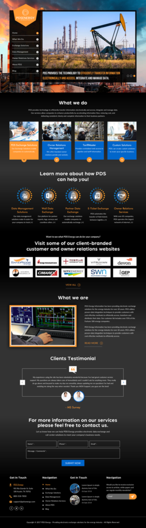 Web Design by rightway for PDS Energy | Design: #20178137