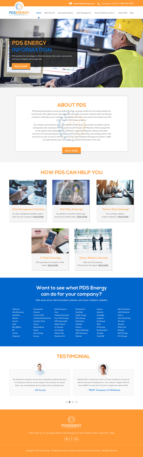 Web Design by rightway for PDS Energy | Design #20178150