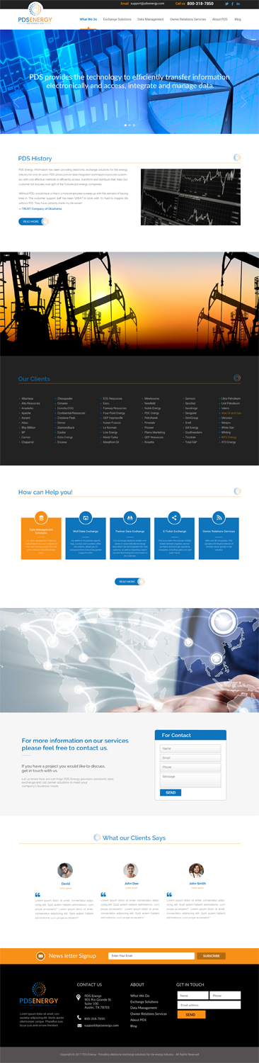 Web Design by chandrayaan.creative for PDS Energy | Design #20196267