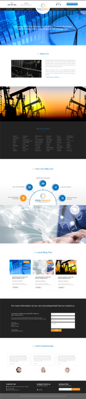Web Design by chandrayaan.creative for PDS Energy | Design: #20199435