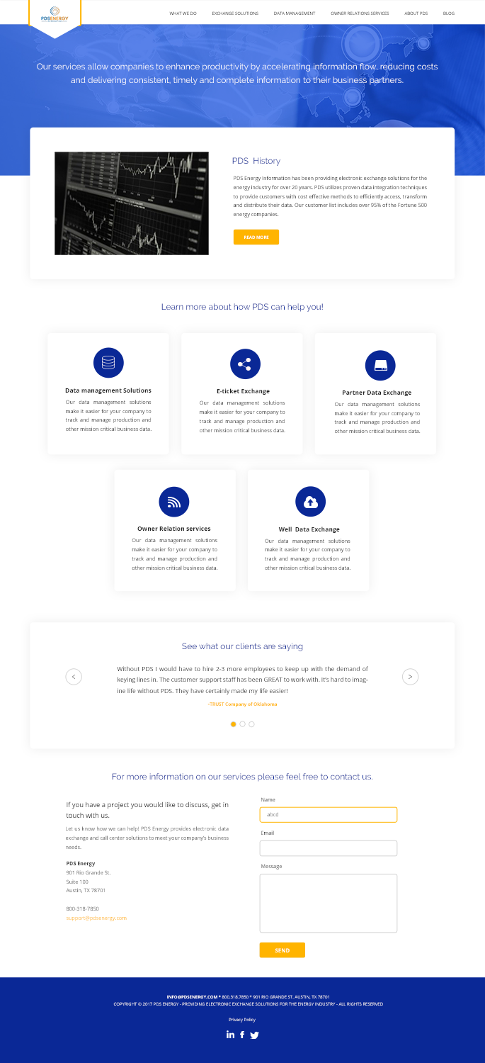 Web Design by Dhiraj 2 for PDS Energy | Design #20216492
