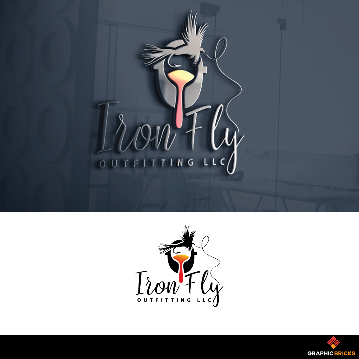 Logo Design by Graphic Bricks for Iron Fly Outfitting LLC  | Design #20174005