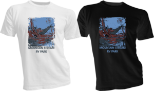 Hanging with Bigfoot at Mountain Stream | T-Shirt-Design von bacujkov