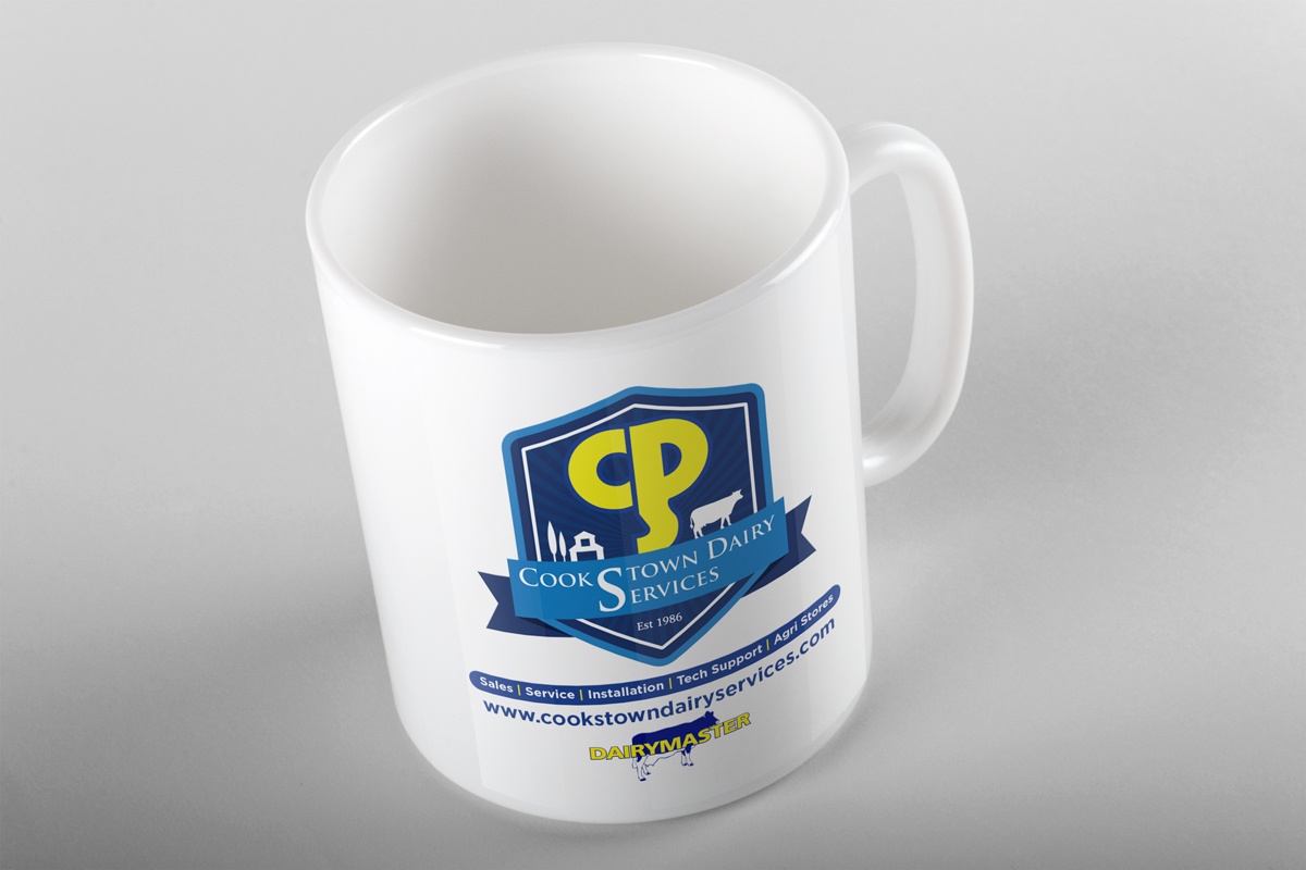 Tasse- und Becher-Design von Sergio Coelho für Cookstown Dairy Services | Design #20217494