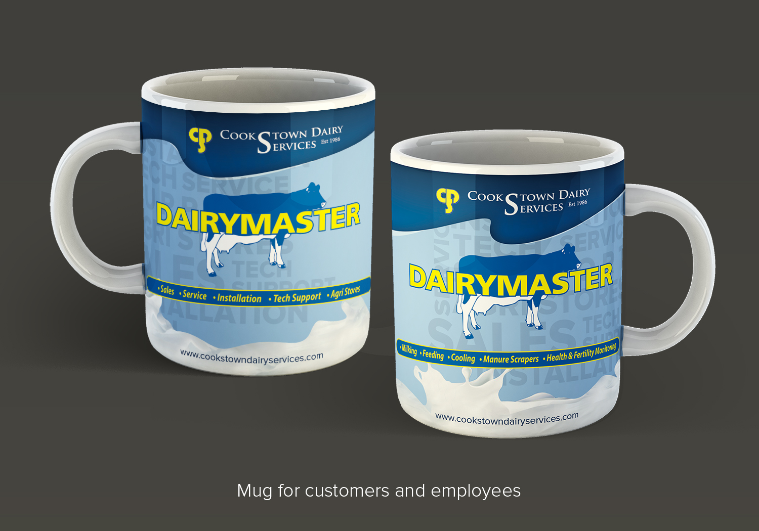 Cup and Mug Design by SAI DESIGNS for Cookstown Dairy Services | Design #20184408