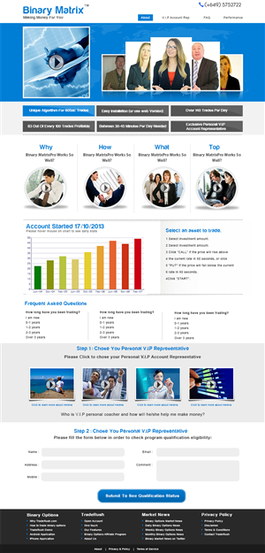 Landing Page Design by webxvision