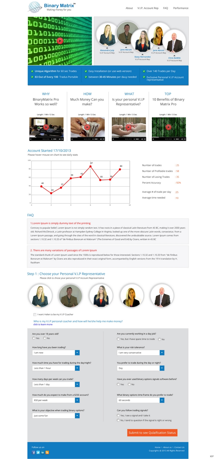 Landing Page Design by pb for ZAG Technologies | Design #2967046