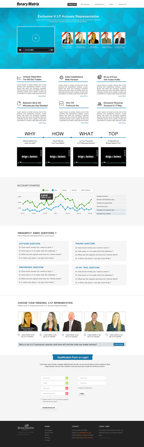 Landing Page Design by OM for ZAG Technologies | Design #2960036