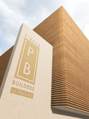Pierce Builders of Montana  | Logo Design by RD Brand Architects