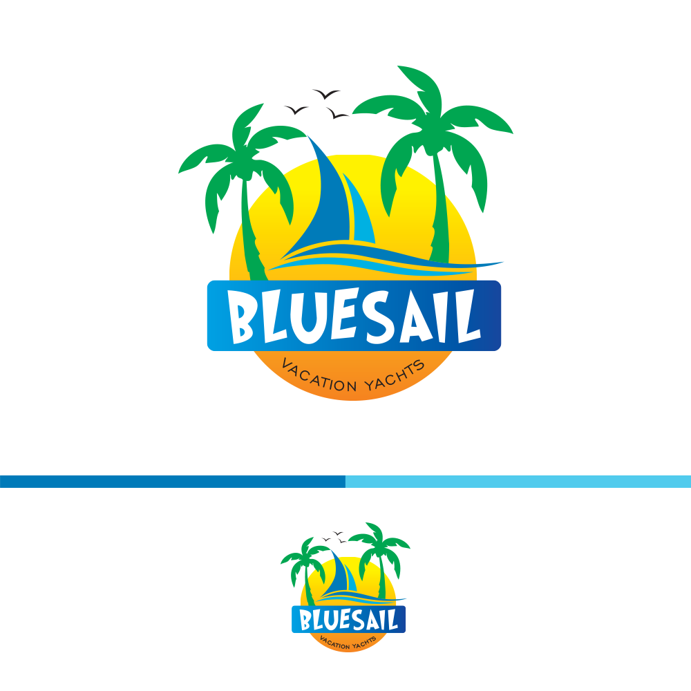 Logo Design by Mungbejotok for Bluesail Vacation Yachts & Sailing Academy | Design #20197288