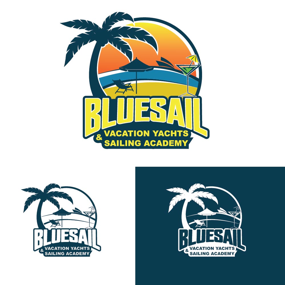 Logo Design by Sarastudioo for Bluesail Vacation Yachts & Sailing Academy | Design #20207746