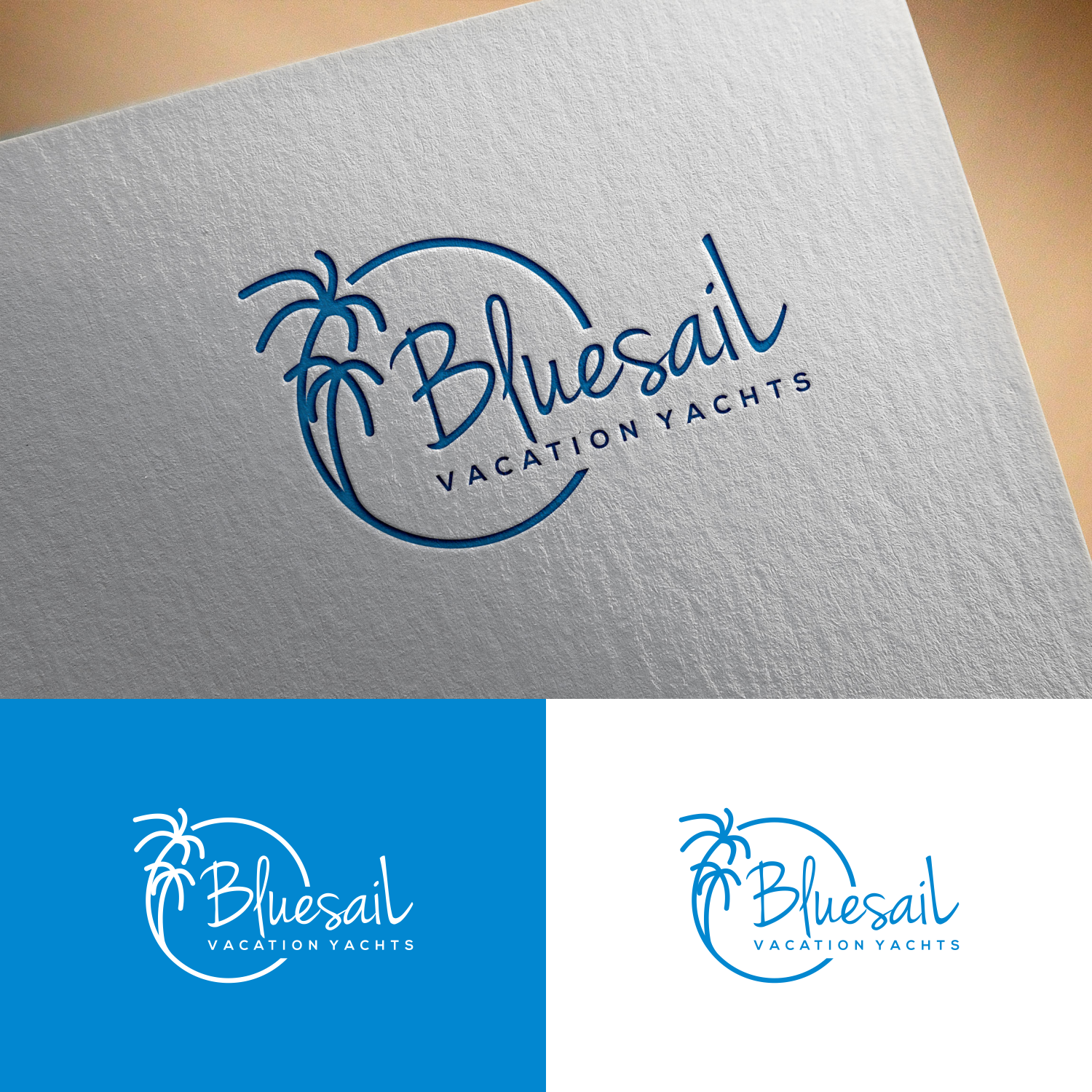 Logo Design by waone 2 for Bluesail Vacation Yachts & Sailing Academy | Design: #20192685