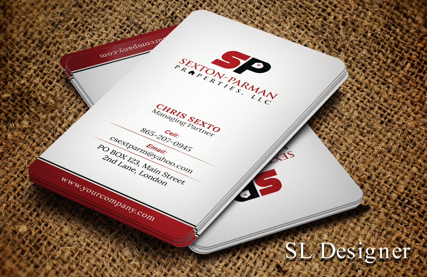 Business Card Design by SL Designer for Sexton-Parman Properties, LLC | Design #20191915