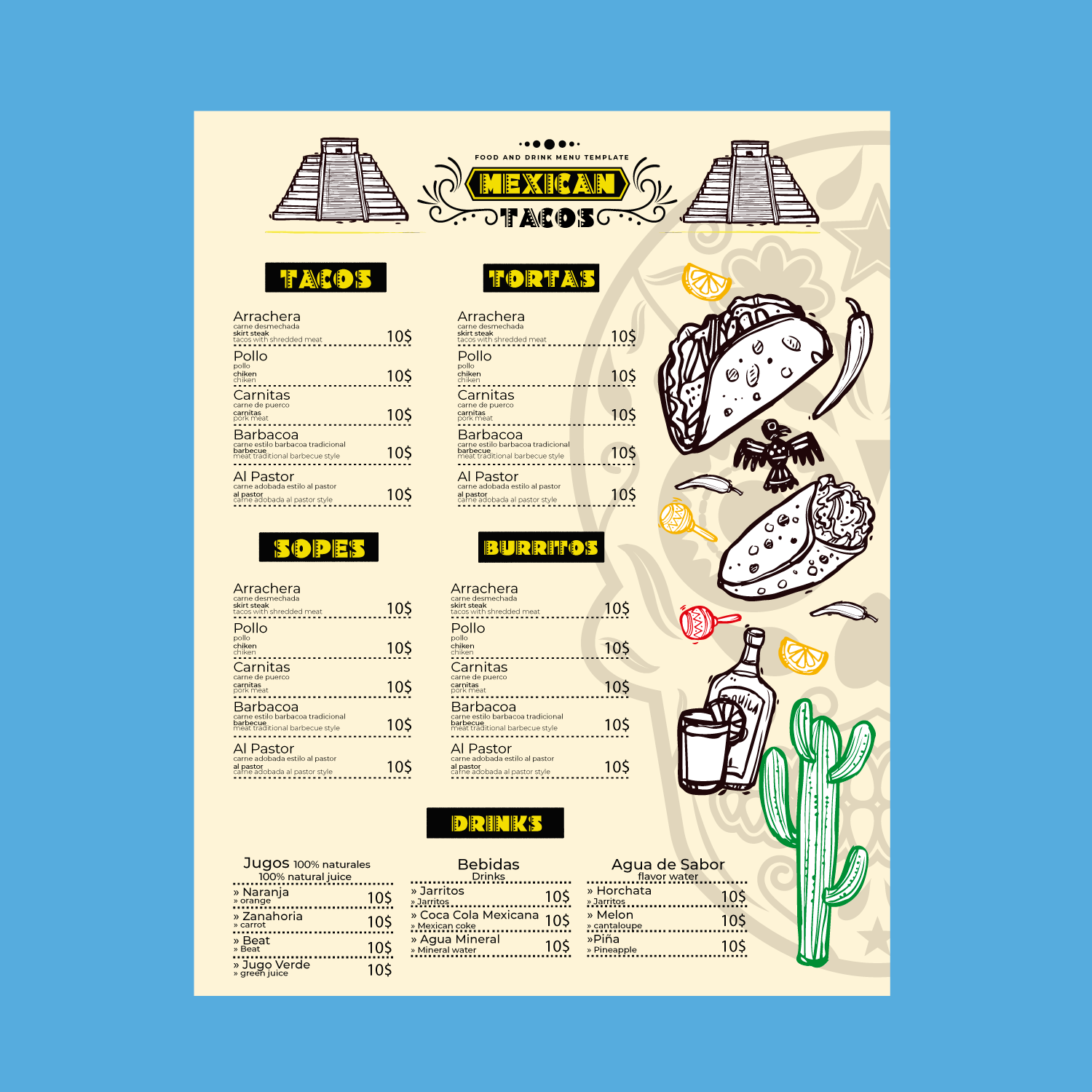 Menu Design by RebecaParra for this project | Design #20213830