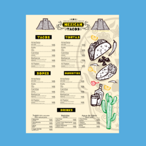Menu Design by RebecaParra for this project | Design: #20213830