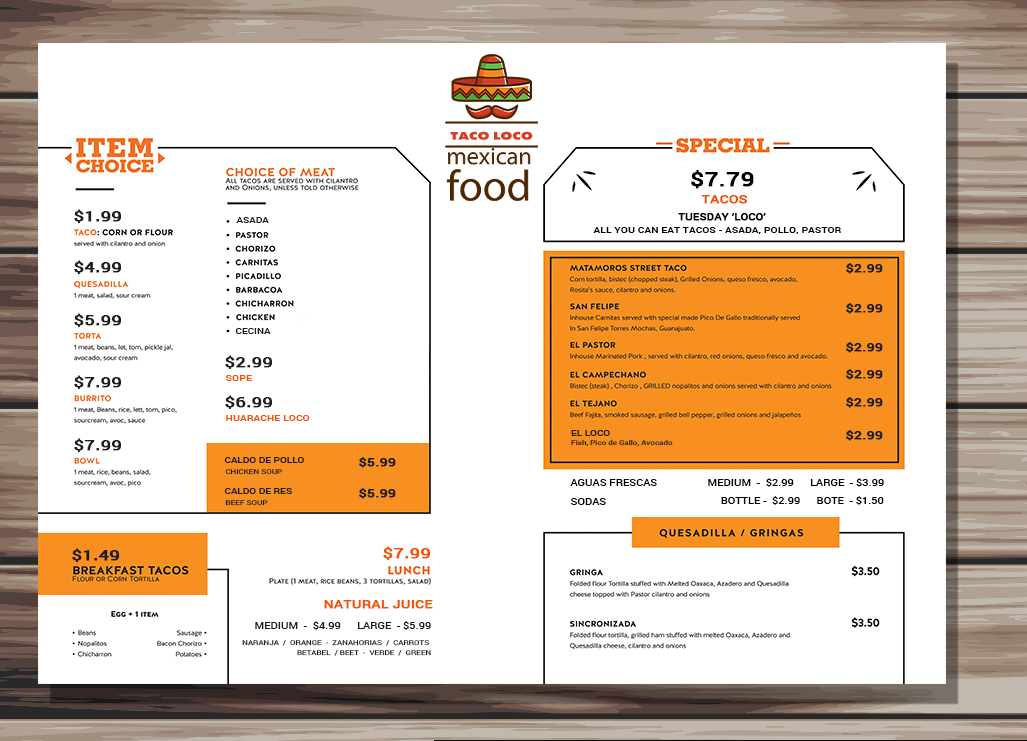 Menu Design by Wilson_Fernando for this project | Design: #20274495