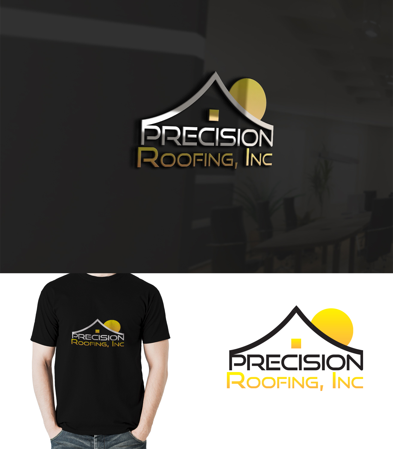 Diseño de Camiseta por BEEZU para Precision Roofing, Inc. | Diseño #20186614