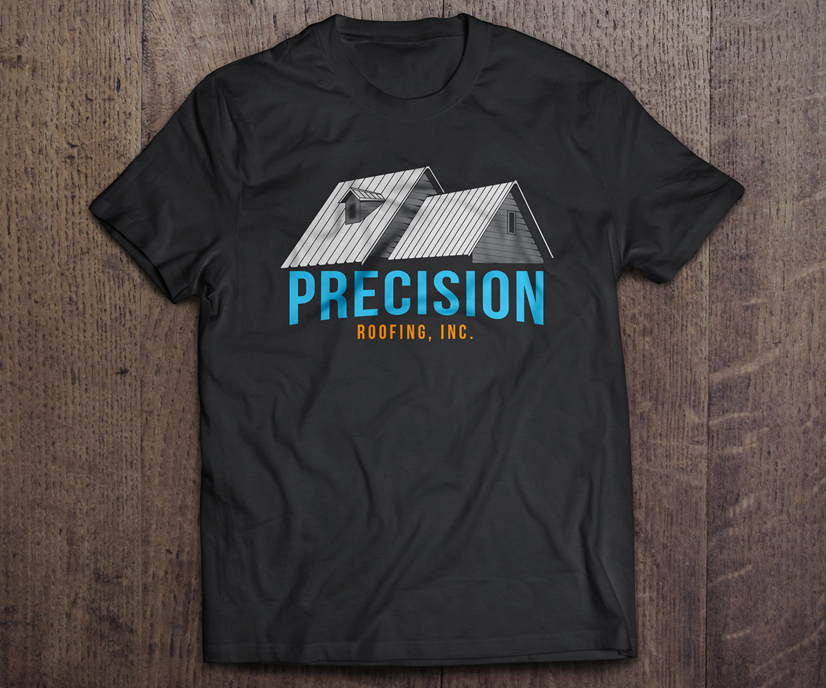 Bold, Serious, Roofing Tshirt Design for Precision Roofing, Inc. by